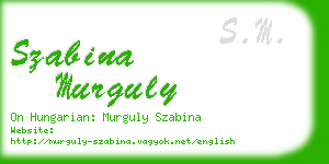 szabina murguly business card